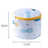Printed Bra Laundry Bags Thicken Sandwich Fabric Bra Cylinder Storage Bag Silicone Gasket Fixed Bra Protection Washing Bag New 3
