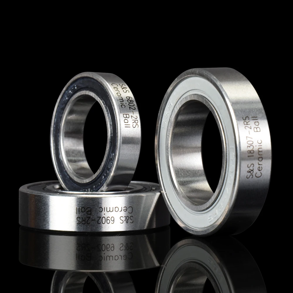 Bicycle Ball Bearing Bicycle Wheel Hub Bearings Ceramic Bearings Koozer Bicycle Hub Maintenance Cassette Body Freehub Repair Parts Ceramic Steel Ball Sealed Bearing 18307 6802 6902 6903 15267