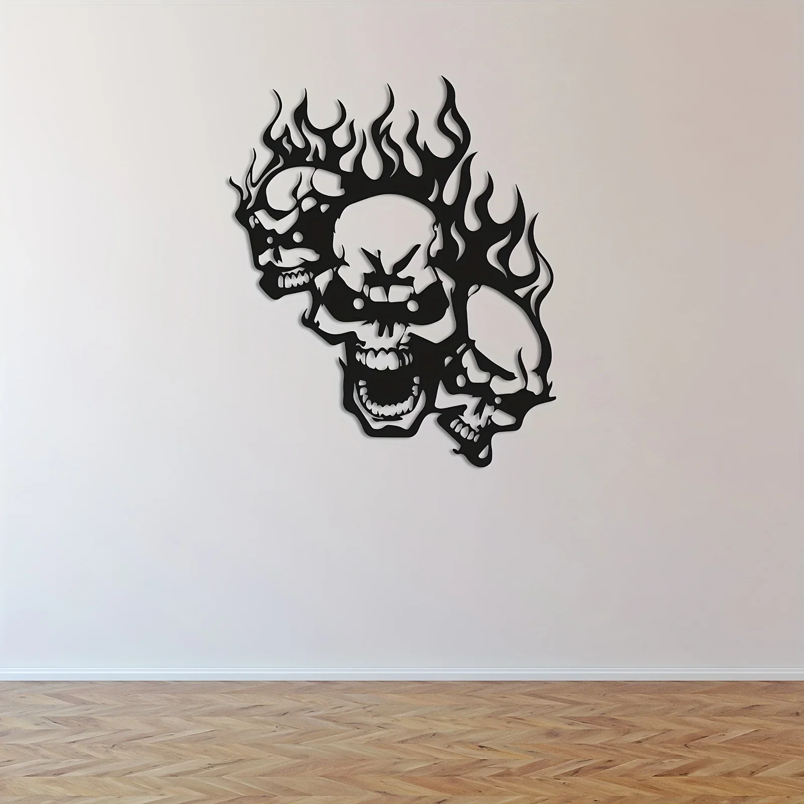

Iron Crafts Wall decoration Add a Spooky Touch to Your Home Decor with this Flame Skull Metal Wall Art Collection Crafts