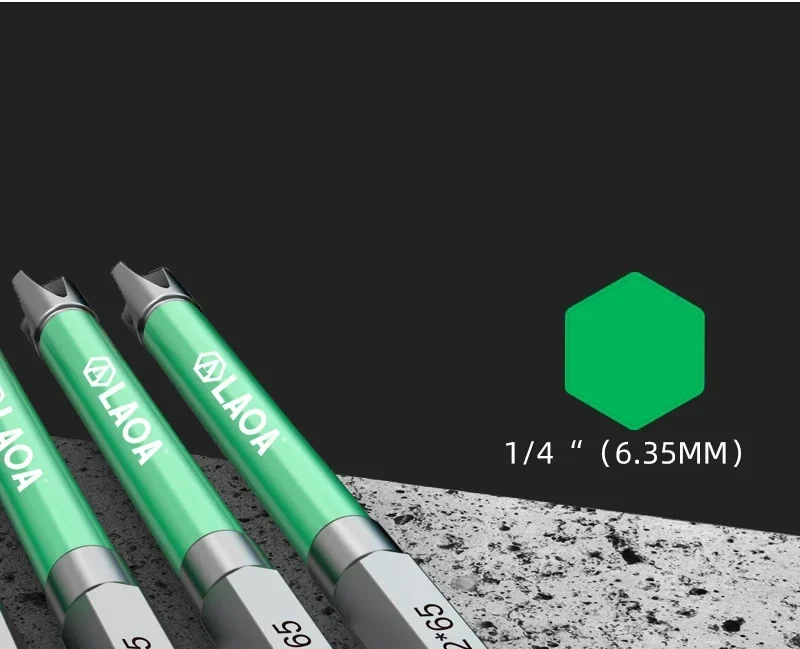 LAOA S2 Bit Elektriker-Spezialbit mit elf Stellen, stark magnetischer Phillips-Schraubendreherkopf, speziell für Handbohrmaschinen. – Detail 12