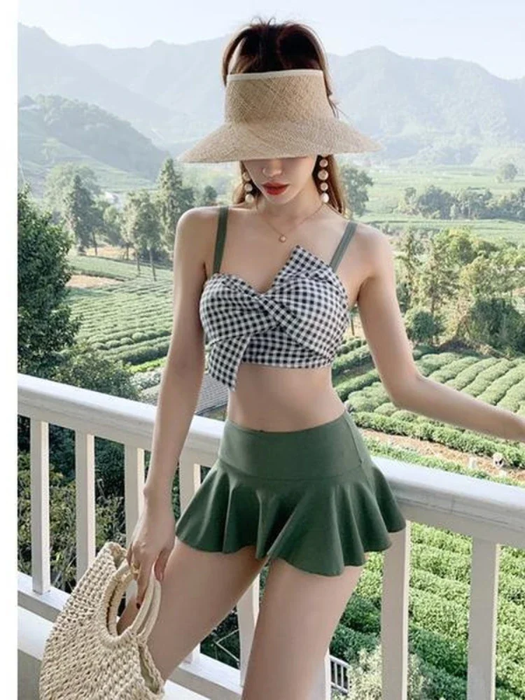 New Sexy Push Up Swimsuit Women Bikini 2024 Swimwear Brazilian Green Bikini Set Female Beach Bathing Suit Biquini Bathers X207