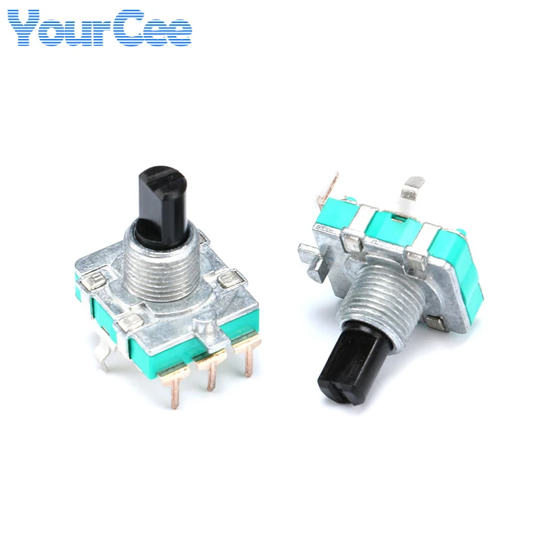 Digital Potentiometer Switch 5pcs Switch – 15mm Half Shaft For Audio, Digital Potentiometer & DIY Projects Ec11 Rotary Encoder - Foto 2