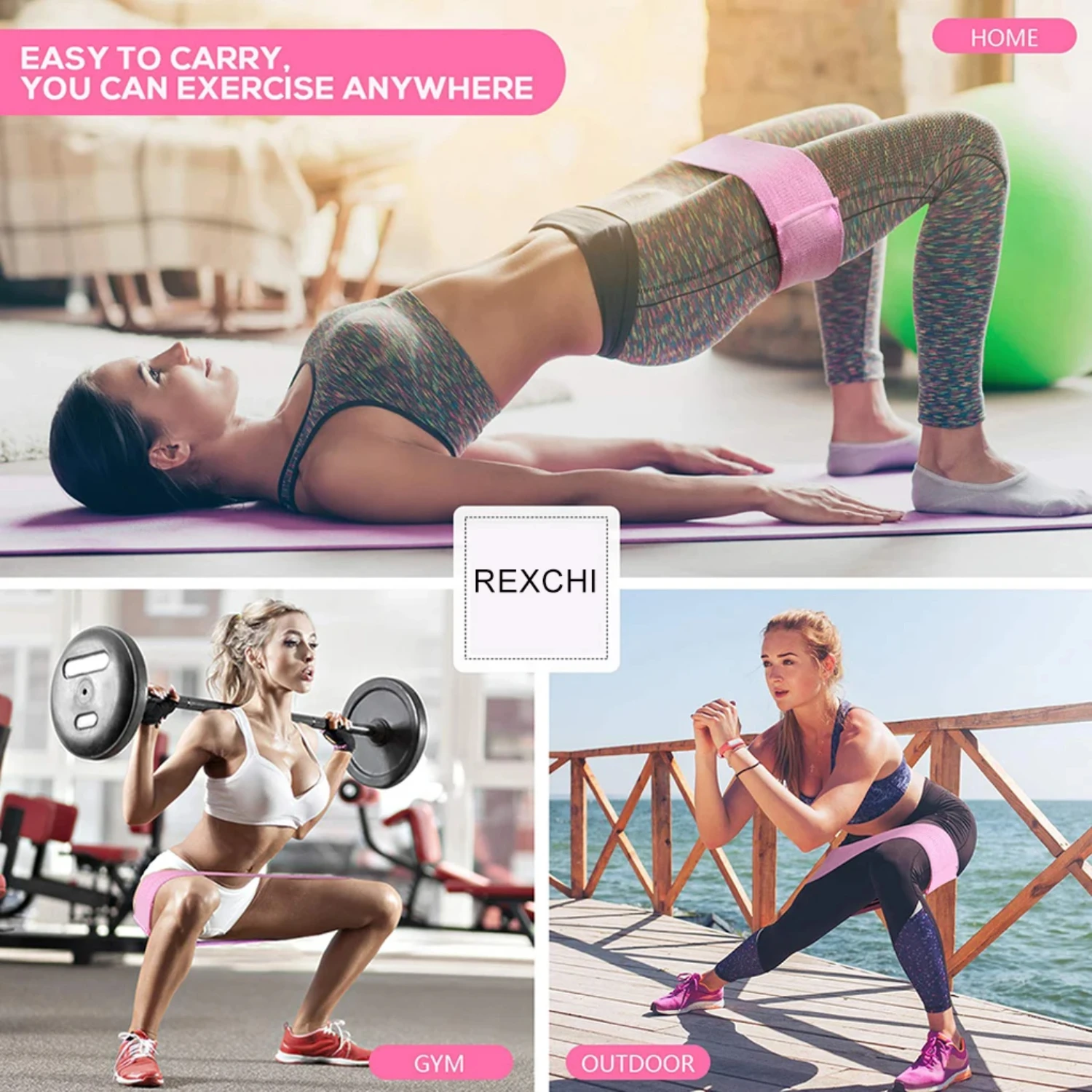 WorthWhile Stretch Resistance Bands Yoga Legs Butt Anti Slip Elastic Fitness Bodybulding Exercise Workout Equipment