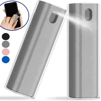 2 in 1 Touchscreen Mist Microfiber Cloth Cleaner Spray Bottle Portable Reusable Cleaning Solution for Phone Laptop IPad Pro 1