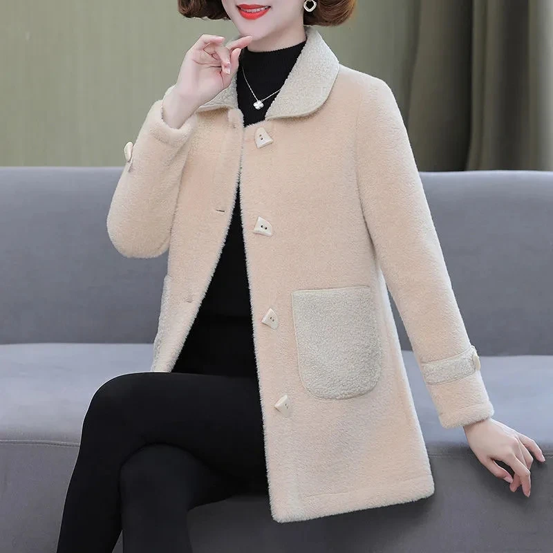 2024 New Mother's Winter  Western-style Long-style Mink Fur Coat For Middle-aged And Elderly Women In Autumn And Winter.