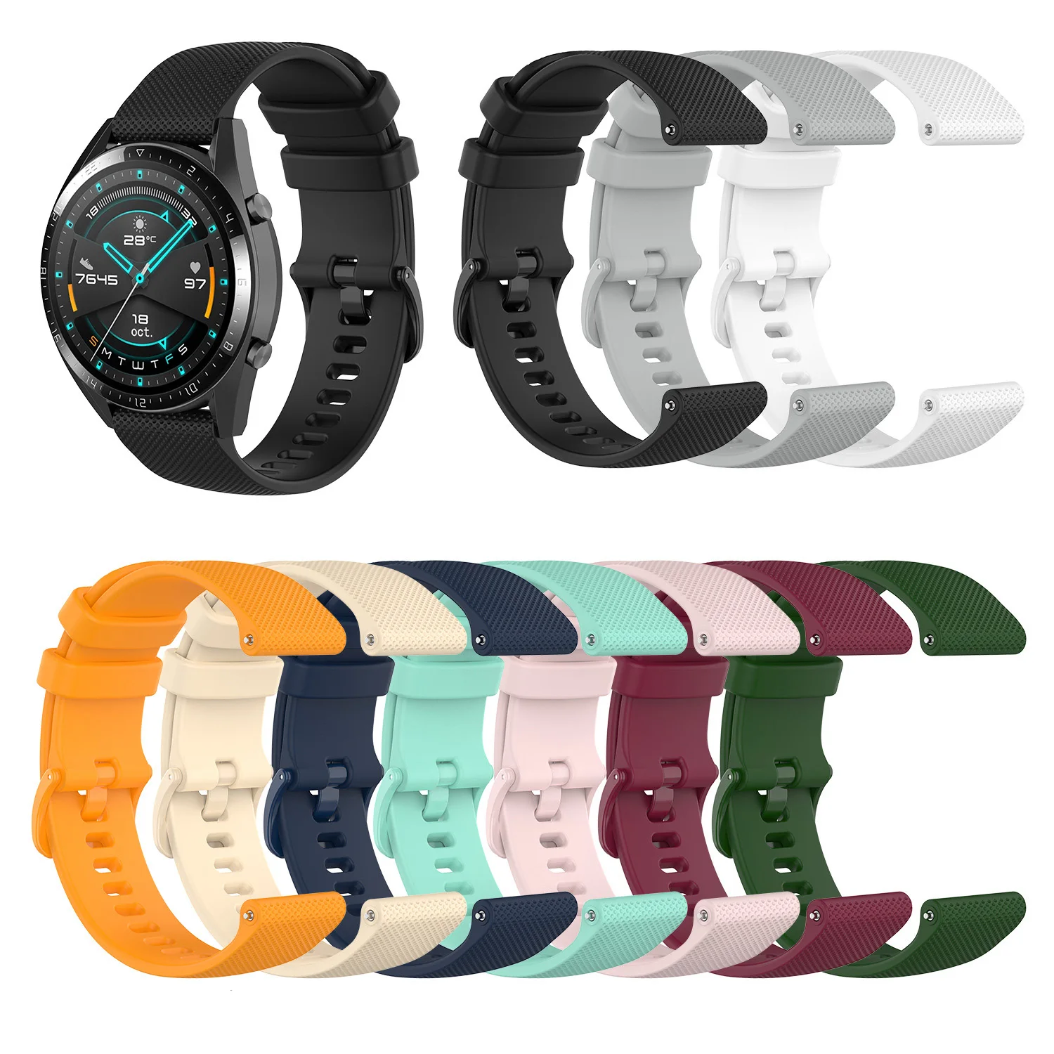 

20mm 22mm Silicone Strap For Huawei Watch GT3 GT2 Pro/GT 3 2 42mm 46mm/GT Runner Bracelet for Huawei Watch 4 3 Pro New Watchband