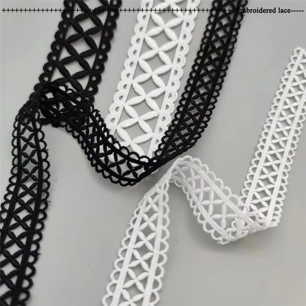 Lace Sewing Supplies 2/4cm wide Embroidered X Hollow Fabric Lace Trim Ribbon Handmade DIY Costume Hat Decoration