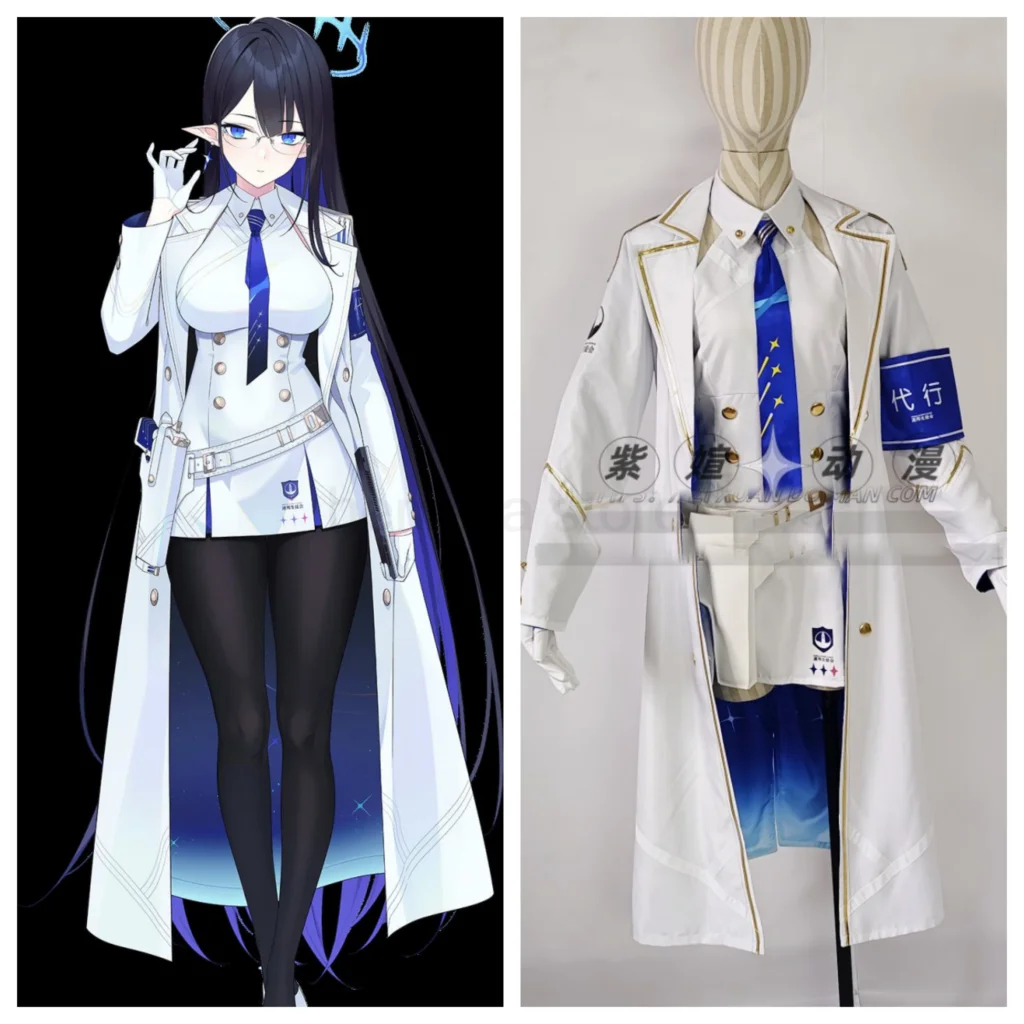 Game Blue Archive Nanakami Rin Cosplay Costume Party Suit Coat