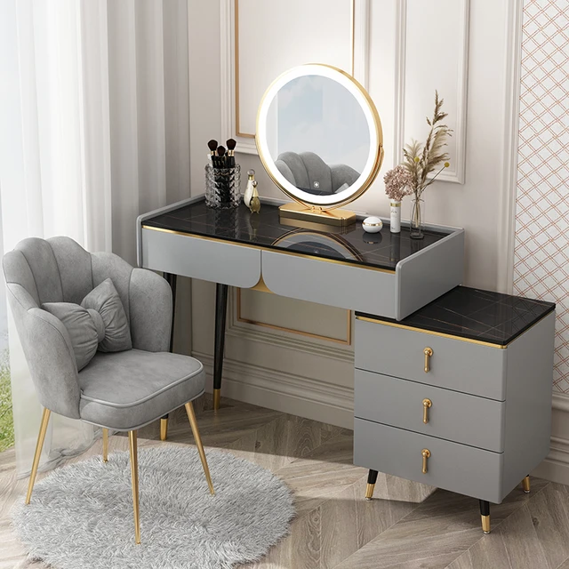 Dressing Bedroom Sets Minimalist Vanity Luxury Storage Makeup Table Mobile  Coffee Tocador Maquillaje Luxury Furniture WWH20XP - AliExpress