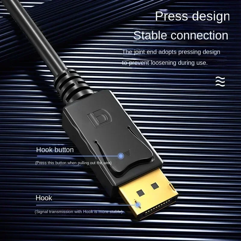 DP DisplayPort To HDMI Cable DisplayPort Male To Male HDMI Compatible Video Audio Cable For Computer Laptop TV Projector Monitor