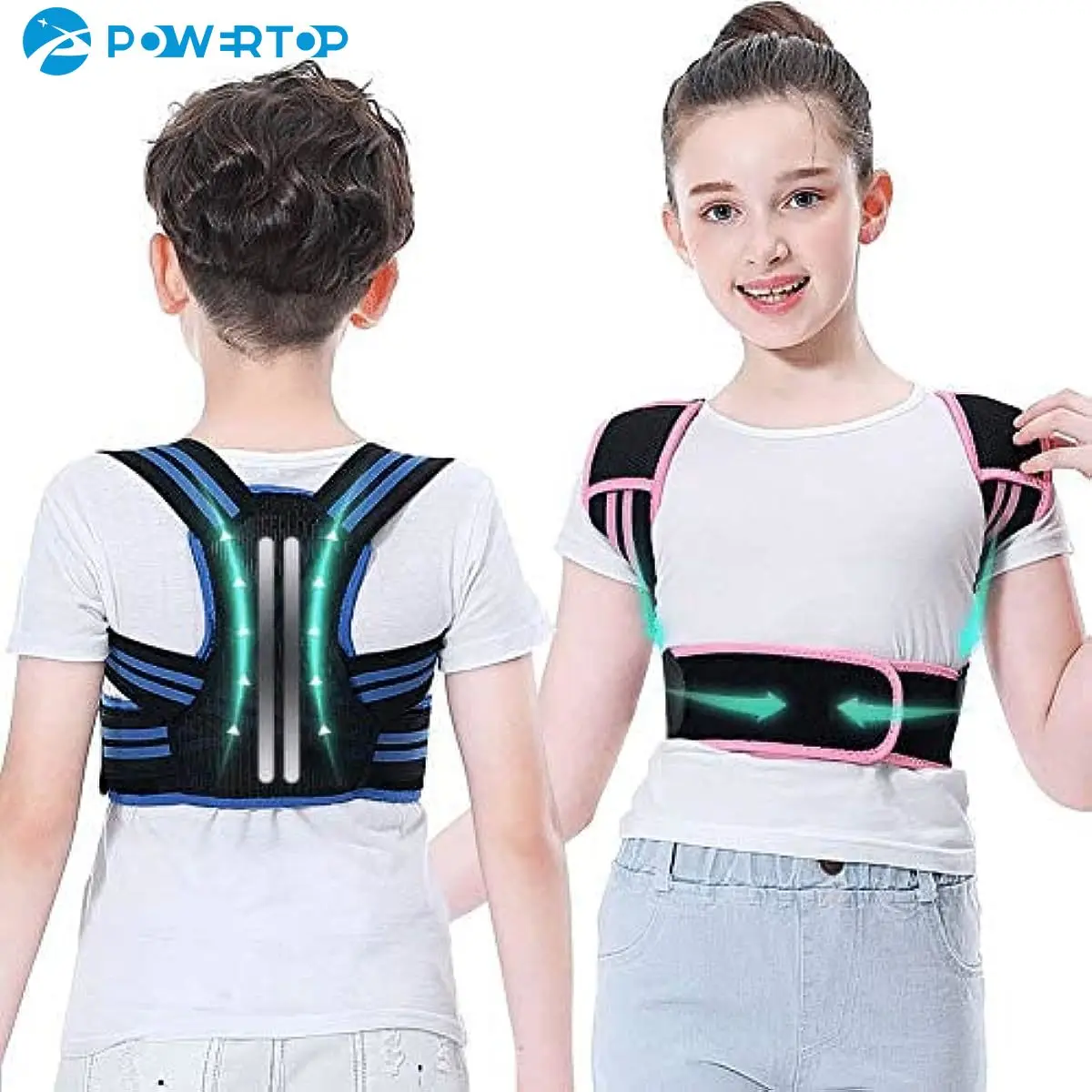 

Posture Corrector for Kids,Adjustable Upper Back Posture Brace for Teenagers Boys and Girls Spinal Support to Prevent Humpback