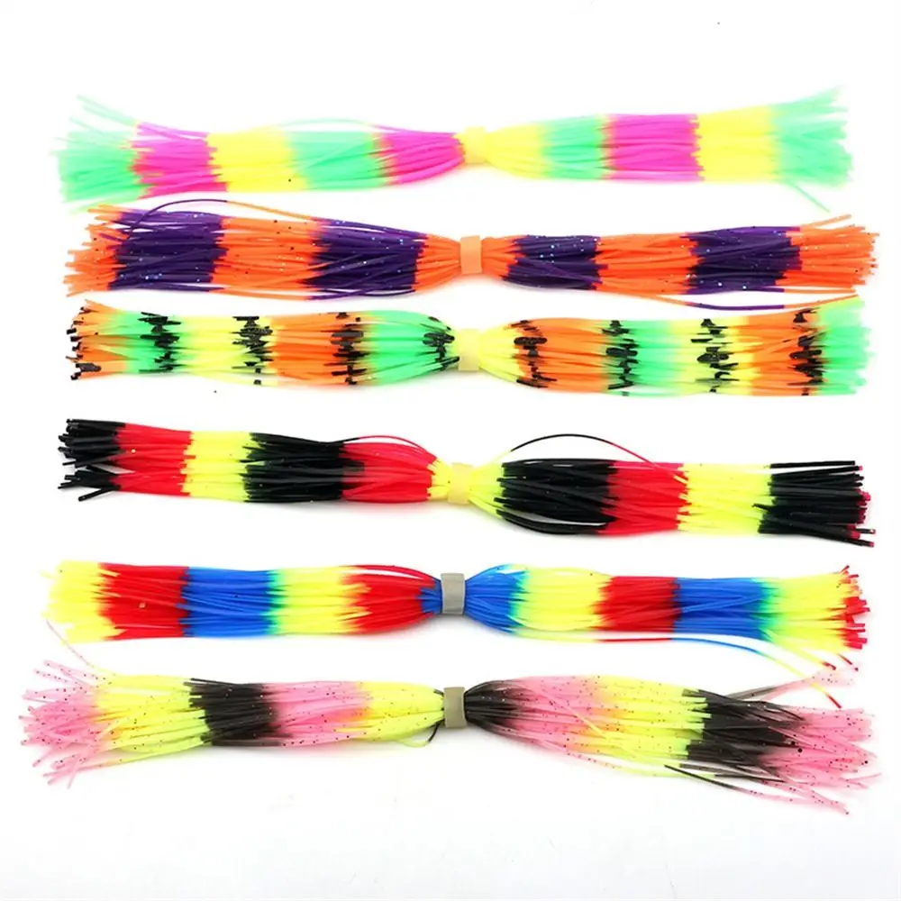 1 Bundle BaitFish Silicone Skirts Rainbow Color Layers Spinnerbait Buzzbait Rubber Jig Lures Squid Skirts Fly Tying Material