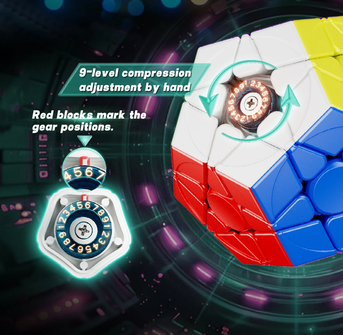 [JudyCube] YJ Yuhu Megaminx V3M Maglev Verbesserter magnetischer Zauberwürfel ohne Aufkleber Yongjun Yuhu V3M Cubo Magico Puzzle – Detail 11