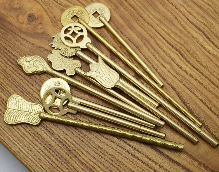 Description Picture 5 of item1pc Latch Locking Pin Straight Lock Bolt Chinese Furniture Hardware Brass Locking Closure Pin Cabinet Door Trunk Box Latch