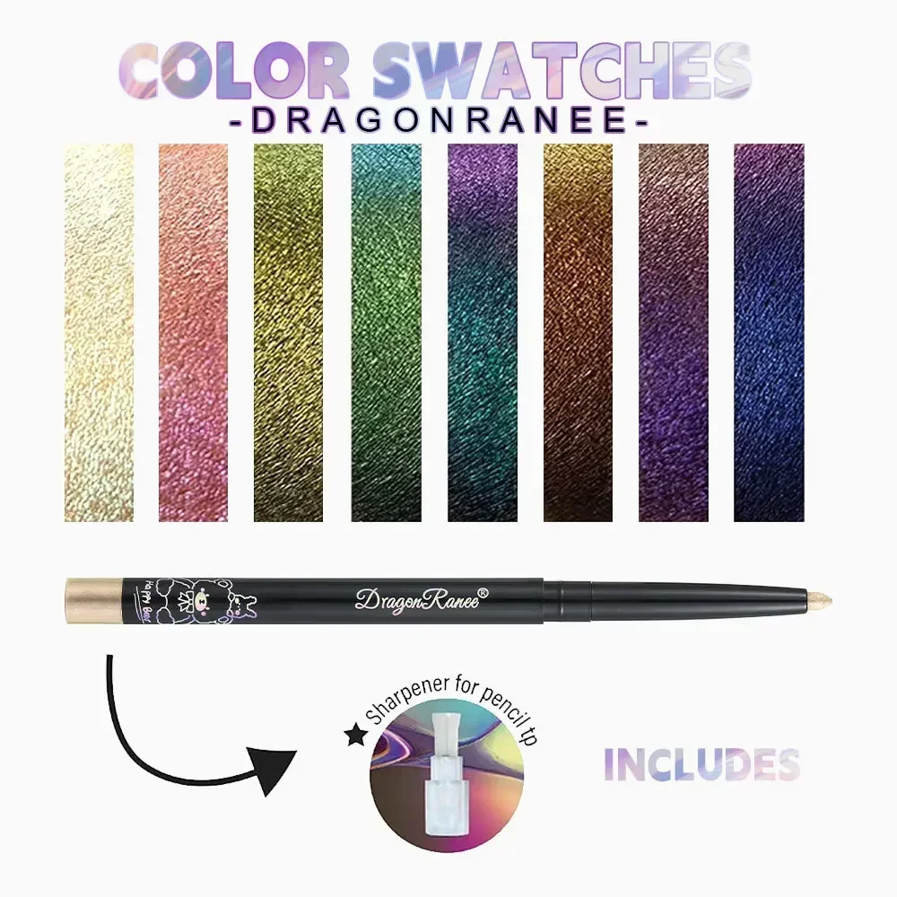 Aurora Multi chromowany Eyeliner długopis z wysokim pigmentem, długotrwały Galaxy metaliczny cień do powiek błyszczący rozświetlacz do oczu makijaż