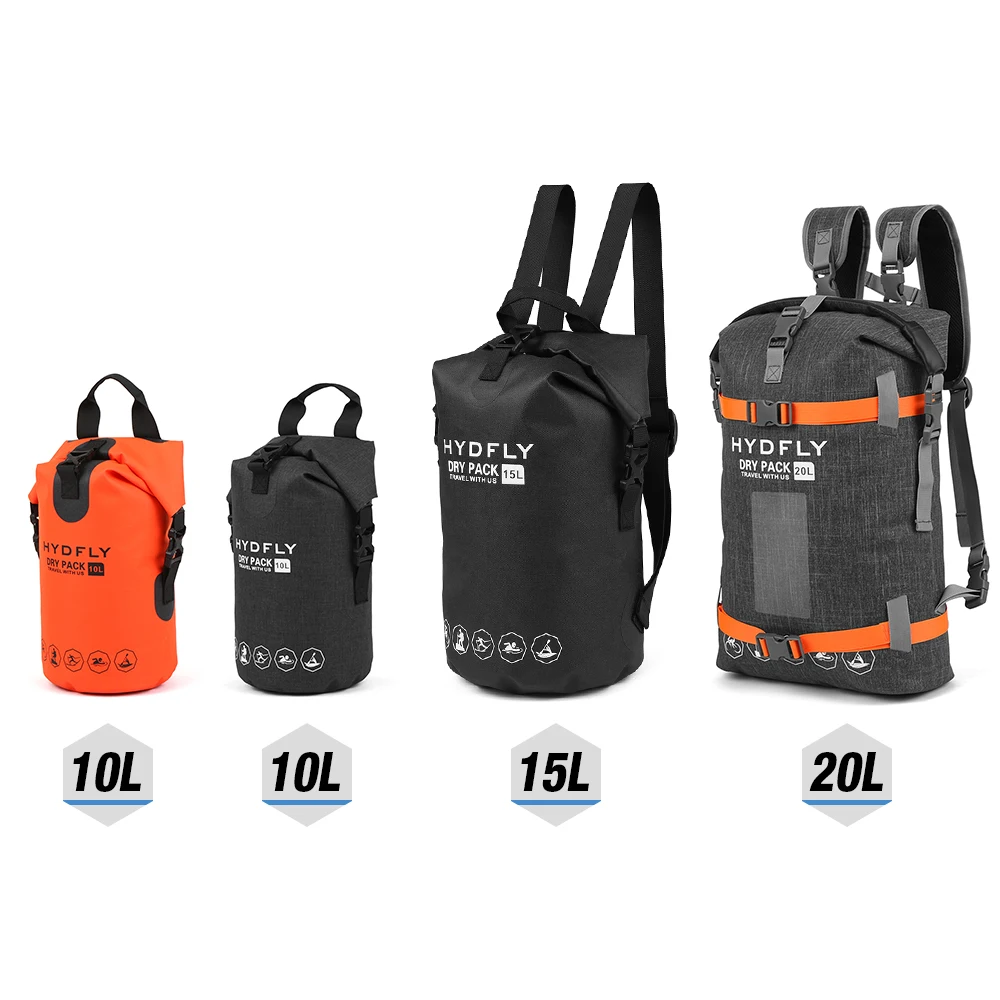 20L Outdoor Waterproof Dry Backpack Trekking Water Floating Bag Roll Top Sack Kayaking Rafting Boating River Drifting Swimming