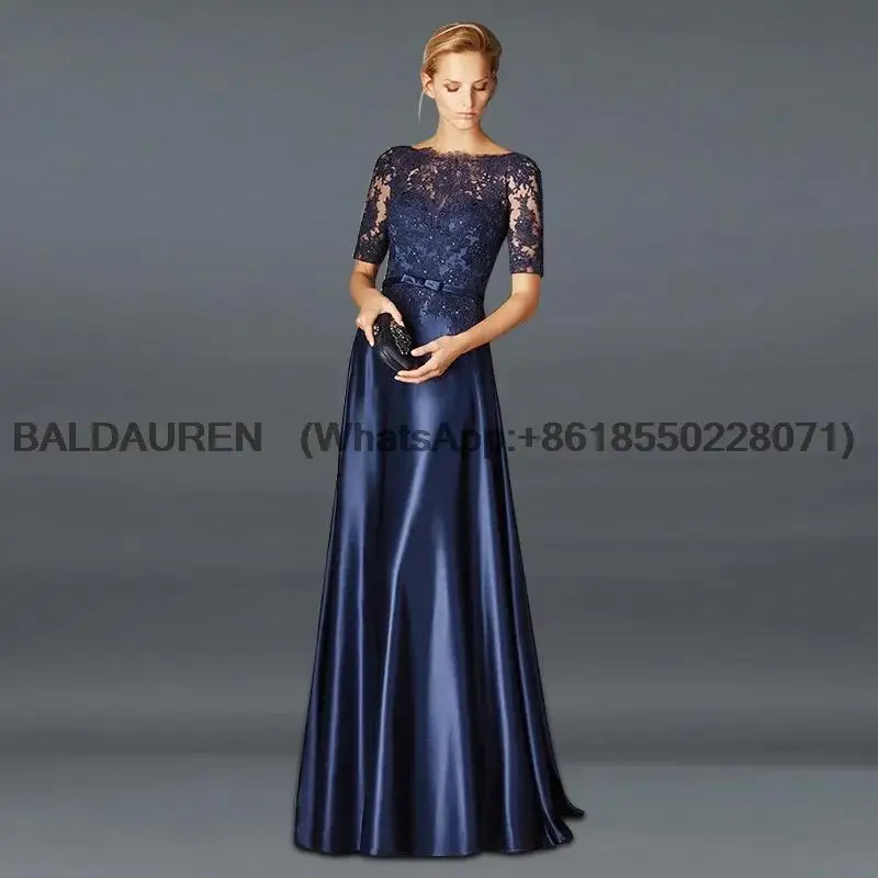 Embroidered A line Mother of the Bride Dresses Advanced Satin Party Dresses Formal Grace Woman Formal Dinner customized mother bride dresses women party dresses