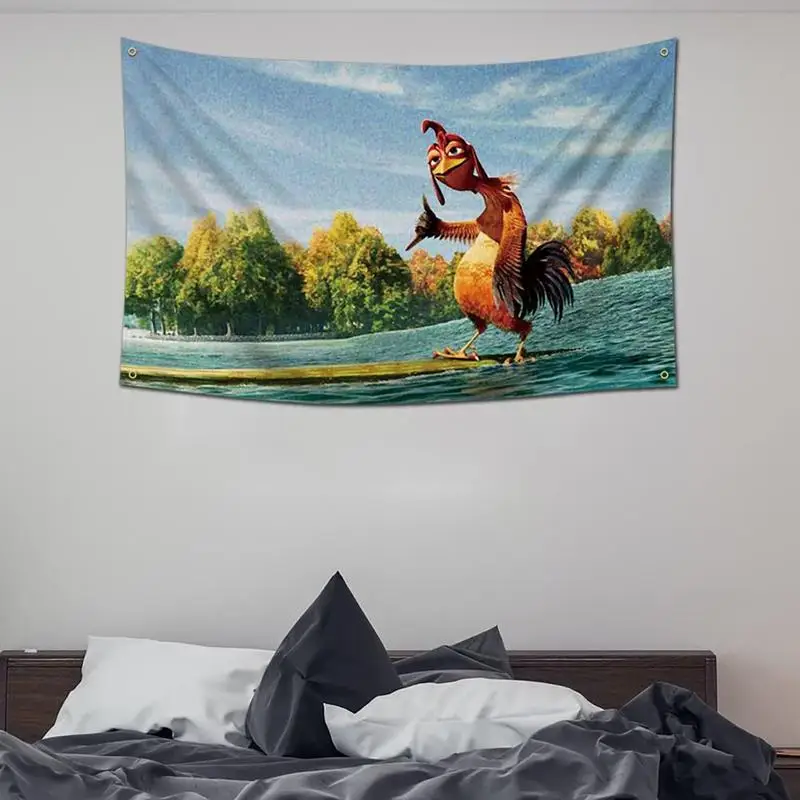 3x5ft Chicken Joe Funny Wall Flag-Durable Man Cave Decor with 4 Brass Grommets, Indoor/Outdoor College Dorm & Party Banner