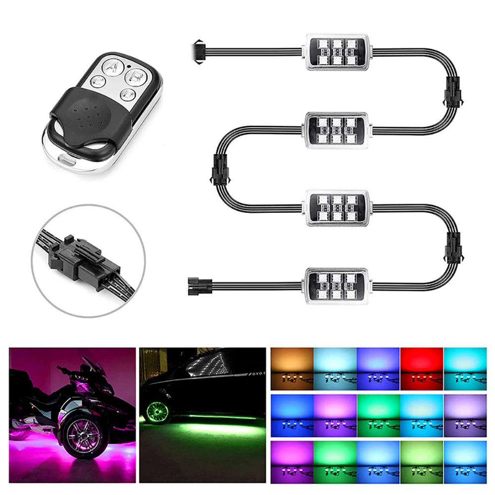 

Светодиодные задние фонари для мотоцикла, 6 RGB, 36 дюймов