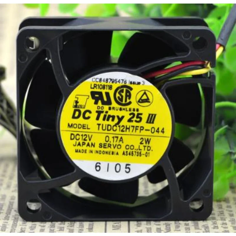 

Новый вентилятор охлаждения для сервопривода TUDC12H7FP-044 12 В 6025 А, Вентилятор охлаждения с двумя шариками 6 см дюйма 60*60*25 мм