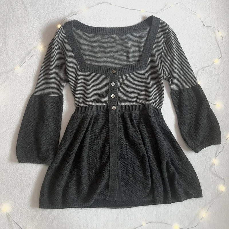 00s-Retro-Grunge-Knitted-Milkmaid-Tops-Fairycore-Cottage-Y2K-Vintage-T ...