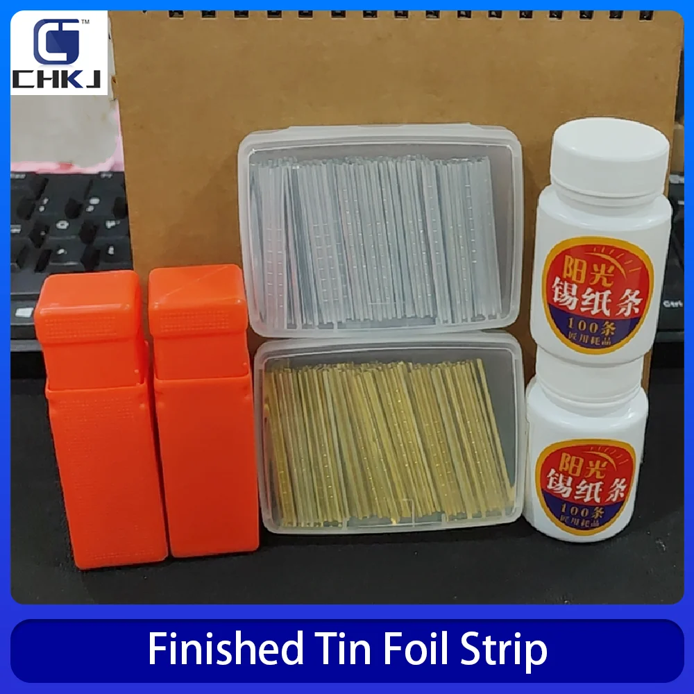 

100 Pcs/Lot Single row Finished tin foil Strip High Quality Locksmith Tools Gold and Silver Double row Tin Foil Key Consumable
