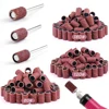 100/50pcs 80# 120# 180# Electric Machine Nail Drill Bits Nail Art Sanding Cap Bands UV Gel Acrylic Polish Remover Manicure Tool 1
