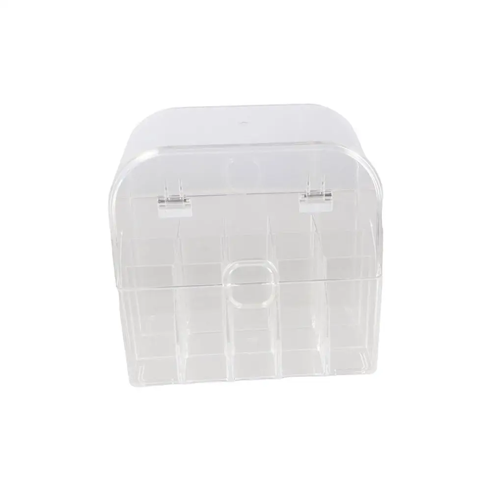 Acrylic Makeup Storage Box With Lid Clear Transparent Multi-grid Lipstick Storage Case Durable Large Capacity 5