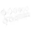 100pcs 6 Cups Paint Pots Strip 10ml/0.34oz Mini Empty Plastic Pigment Cups Jars Art Painting Craft Supplies Storage Containers 6