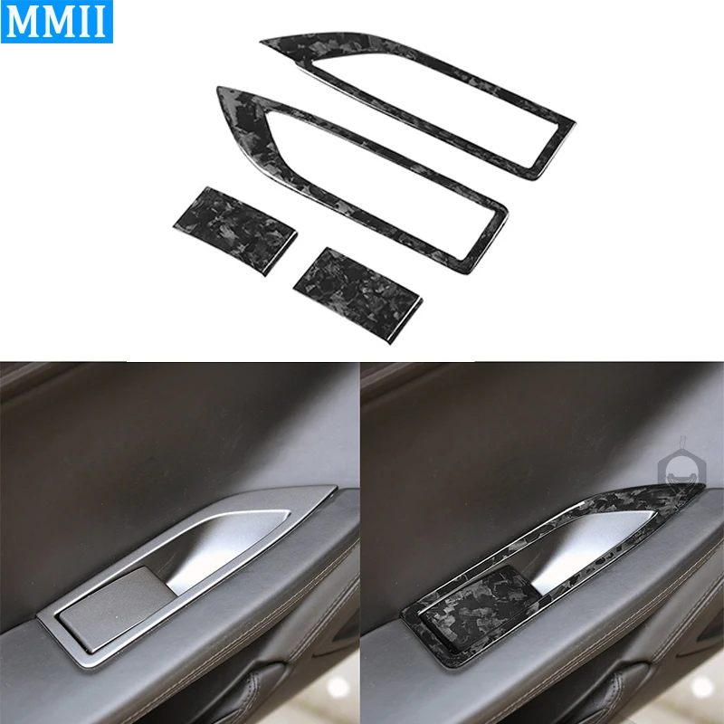 

For Ferrari 458 2011-2016 Dry Carbon Fiber Auto Door Window Glass Lift Panel Trim Cover Decoration Accessories Sticker