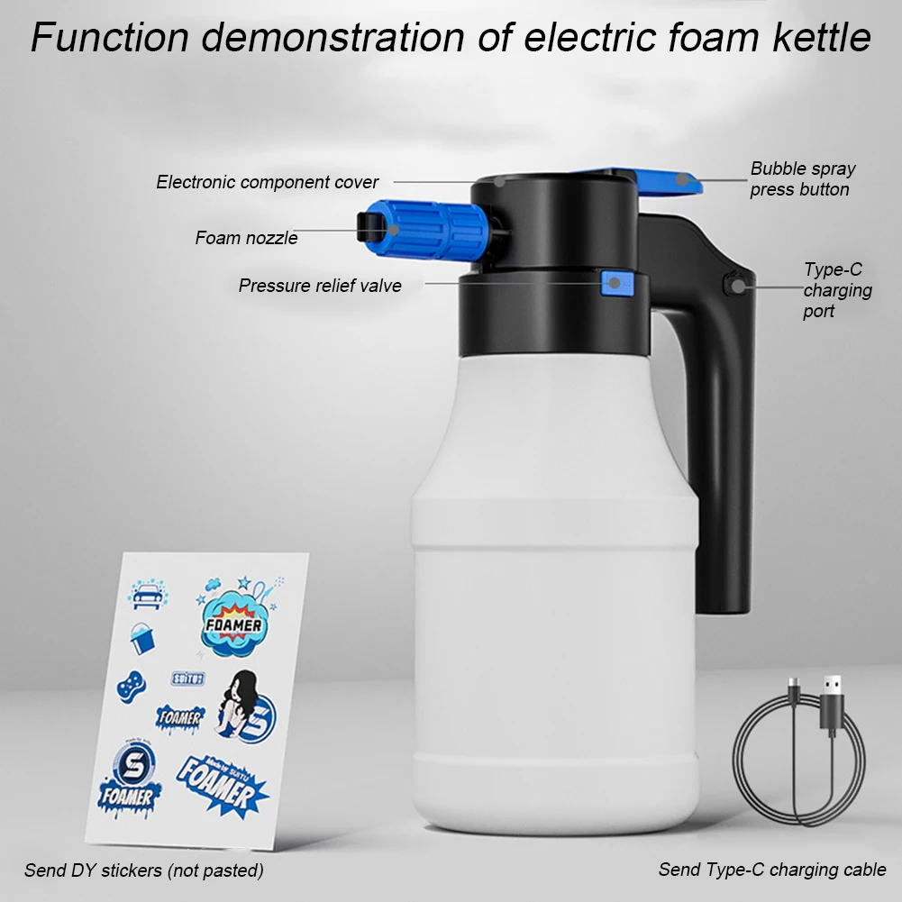250ML/1.5L/2L Foaming Sprayer Bottle Easy To Clean Manual Pressure Garden Sprayer Hand for Home Garden Car Washing Cleaning Tool
