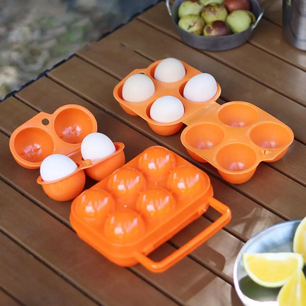 2/4/6 Grid Ei Fall Kunststoff Behälter Lagerung Box Kühlschrank Outdoor Reisen Wandern Camping Träger Picknick Eier Fall – Detail 6