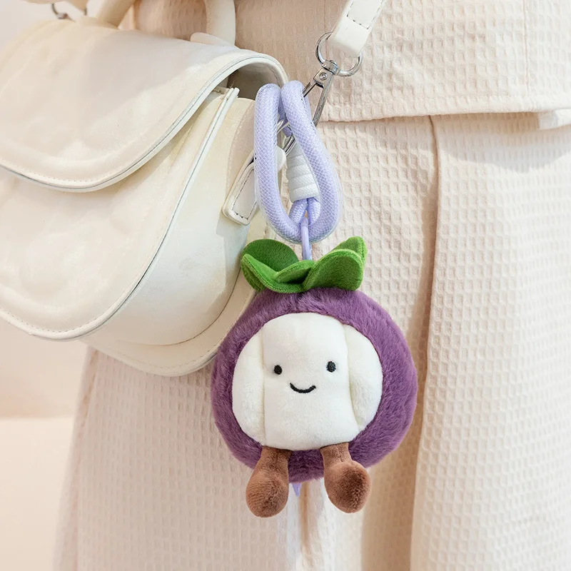 Cute Fruit Plush Keychain Soft Stuffed Toy Bag Ornament For Girls_voghion.com