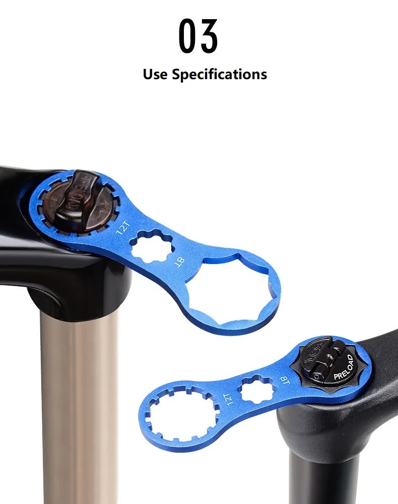 Description Picture 5 of itemAluminum Bicycle Front Fork Repair Tool For SR Suntour XCR/XCT/XCM/RST MTB Bike Front Fork Cap Wrench Disassembly Tools