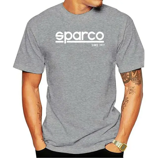 New Anti Pollution t shirt Sparco Corporate Charcoal t shirt Classic Printing Washable Breathable Reusable t shirt grayMen