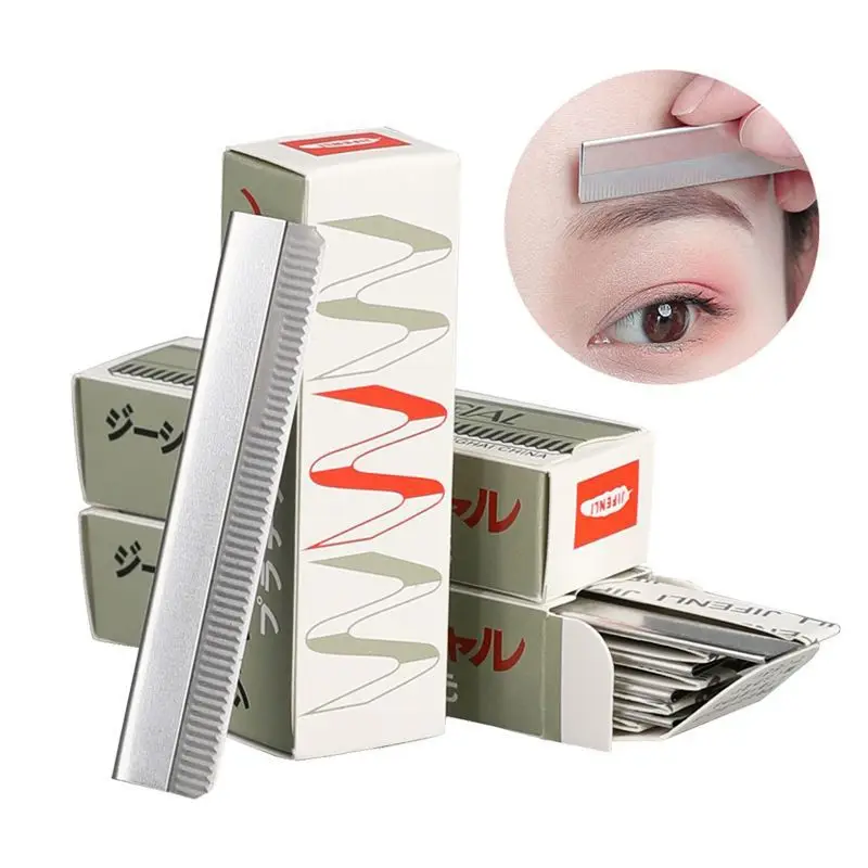 Professional Eyebrow Trimmer Blades Stainless Steel Face Hair Remover Replaceable Razor Beauty Salon Makeup Tools
