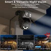WONSDAR 4/3/2 pièces Option IP WIFI caméra double objectif double écran caméra extérieure Protection de sécurité de mouvement CCTV Surveillance iCSee 4