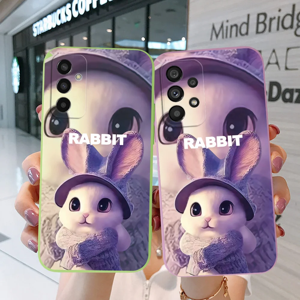 Custodia Per Samsung Galaxy J2 Core J2 J4 J6 J8 2018 Plus + Cover Per Telefono Soft Silicon Purple Rabbit