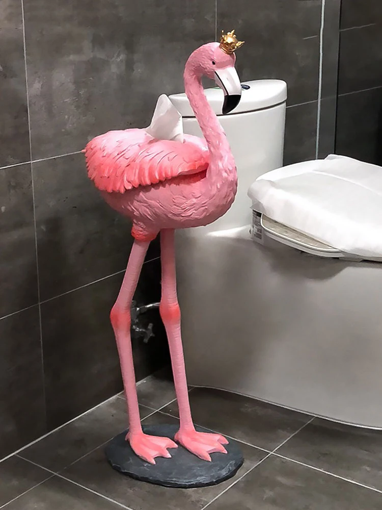 

Moving to a new house Gift Nordic light luxury creative home decoration tissue box Flamingo living room decoration large landing