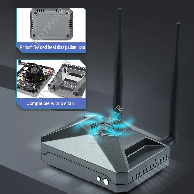 Caixa de Metal Especializada para Jetson Nano Desenvolvedor Kit Liga de Alumínio Irradiando Case - Imagem 5