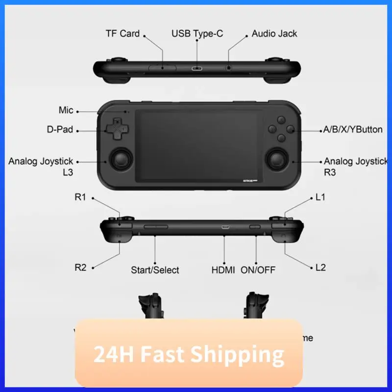 Retroid Pocket 3 Handheld Video Game Console 3G+32G 4.7 Inch Touchable IPS Screen Android 11 OS B