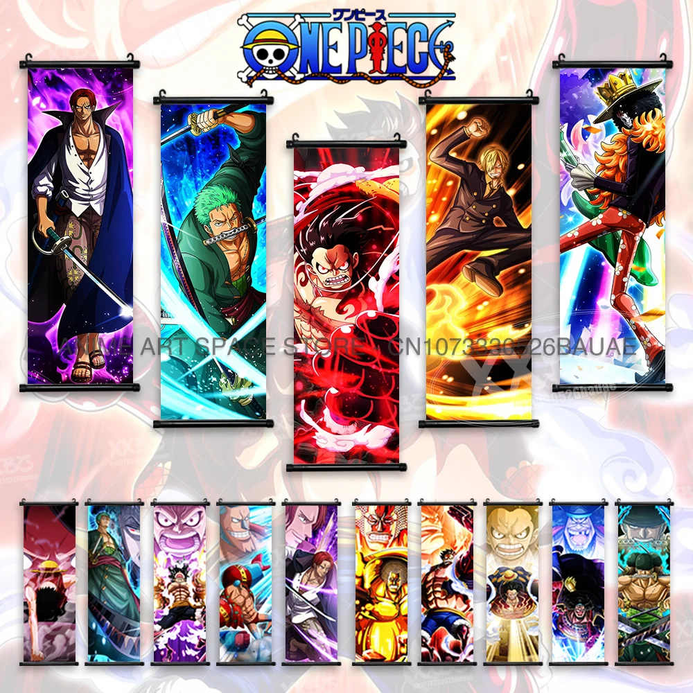 

Canvas Chopper Anime One Piece Wall Art Sanji Poster BROOK Painting Shanks Home Decor Zoro Cartoon Pictures Movie Theater Cafe