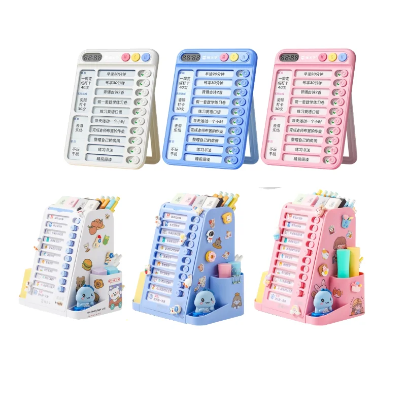 

7.5x5Inch Chores Chart for Kids, Portable Chore Chart Memo Plastic Board Message Board,Daily to Do List Checklist Board