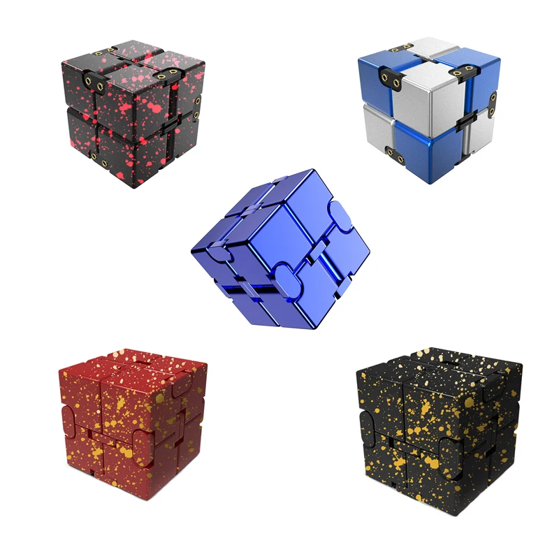 

Premium Metal Magic Infinity Cube Fidget Anti Stress Relief Endless Cube Blocks for Children Kids Funny Antistress Sensory Toys