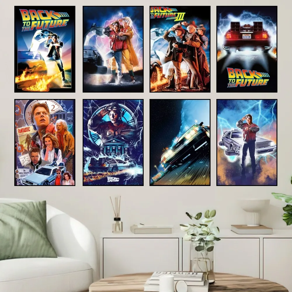 

Movie Back To The Future Trilogy Poster Home Prints Wall Painting Bedroom Living Room Decoration Office