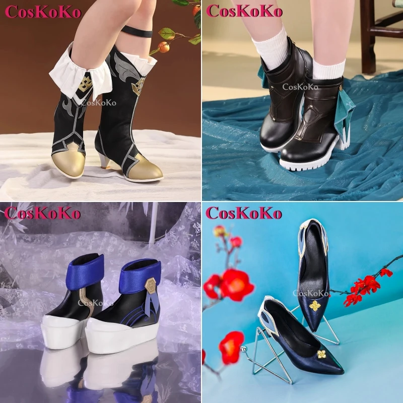

CosKoKo Sushang/Qingque/Bailu/Ruan Mei Shoes Cosplay Game Honkai: Star Rail Fashion High Heel Short Tube Play Accessories 37-39