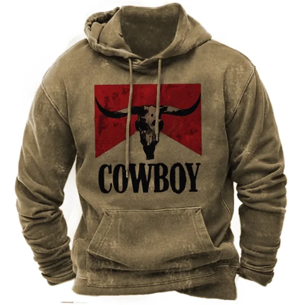 thumbnail image 1 of Nueva sudadera con capucha para hombre, sudadera con capucha con estampado de vaquero en 3D, camisetas de gran tamaño para hombre, ropa holgada vintage de Yellowstone para hombre, 1 of 5
