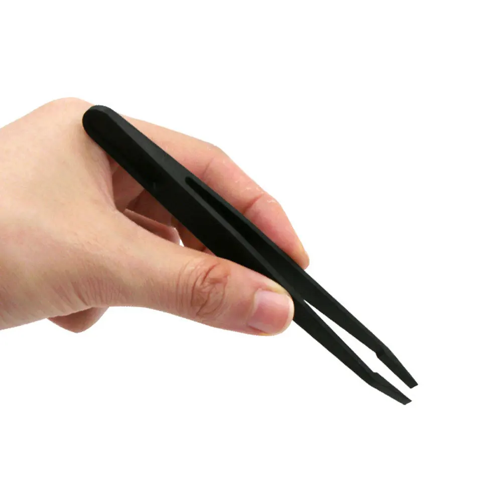 Precision Tweezers Upgraded Anti-Static Curved Tweezers for Electronics Laboratory Work Jewelry Plastic Precision Tweezers Set