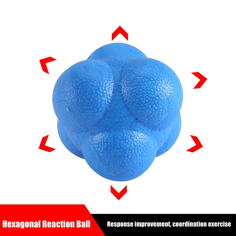 1Pc Hexagonal Reaction Ball Silicone Agility Coordination Reflex Exercise Fitness Training Ball for Children And Adults agility training ball fitness ball