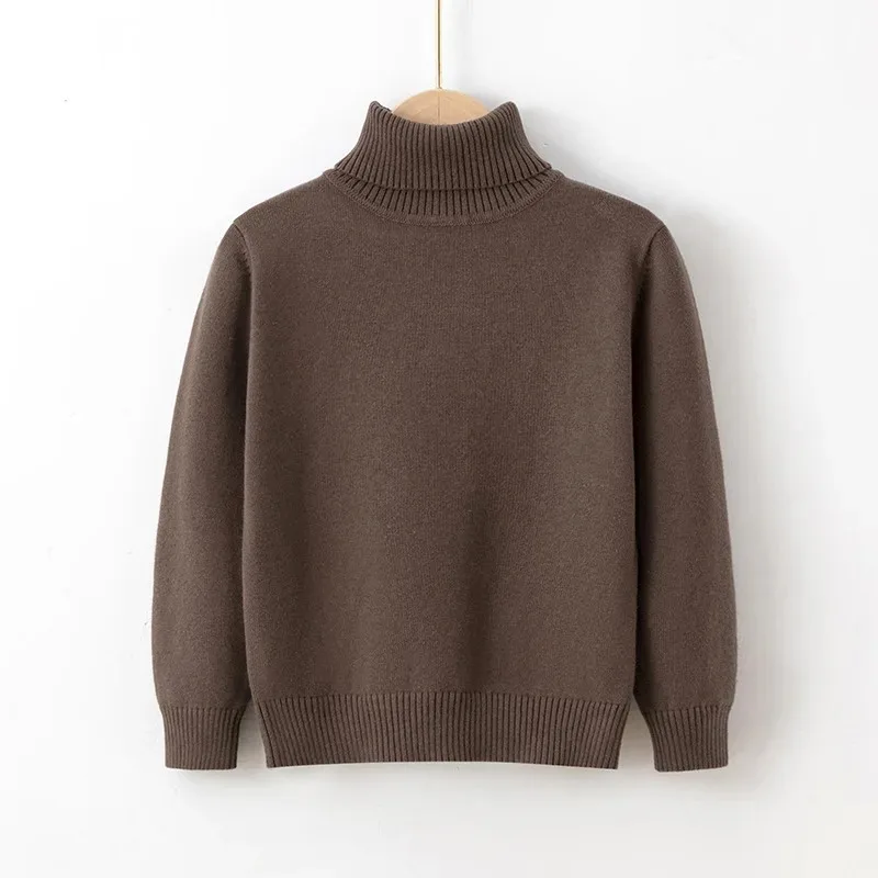 Kids Sweater Children's sweaters autumn and winter pure cotton line boys and girls baby pullover turtleneck bottoming sweater kids sweater